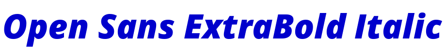 Open Sans ExtraBold Italic الخط
